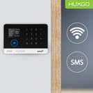 HUXGO® HXA003 - Sistema di allarme wireless WiFi + GSM con 1x Rilevatore di movimento & 1x Sensore per porte e finestre | Allarme casa senza fili Kit con app TUYA