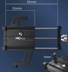 MBG line® BM PRO MH29A - Support universel en aluminium pour téléphone pour vélo, trottinette, moto avec rotation à 360°