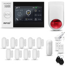 HUXGO® HXA007 - Wireless security system WiFi + GSM with 1x Motion Detector & 9x Door / window sensor with Wireless Siren | Home Alarm System SET with App TUYA