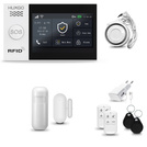HUXGO® HXA007 - Sistema di allarme wireless WiFi + GSM con 1x Rilevatore di movimento & 1x Sensore per porte e finestre | Allarme casa senza fili Kit con app TUYA