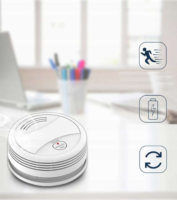 HUXGO® HXA433 Détecteur de fumée WiFi sans fil - Compatible avec l'application TUYA
