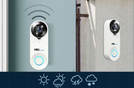 MBG line® SF W3 Blanc - Interphone vidéo avec capteur PIR - Compatible avec l'application TUYA