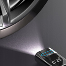 MBG Line 8466 PRO Kabelloser elektrischer Kompressor mit 4000 mAh Powerbank – Auto- und Fahrradpumpe