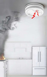 HUXGO® HXA433 Détecteur de fumée WiFi sans fil - Compatible avec l'application TUYA