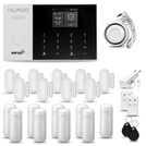 HUXGO® HXA005 - Funk Alarmanlage System WiFi + GSM mit 9x Bewegungsmelder PIR & 9x Fenster und Türsensor sensor | Kabellose Alarmanlage SET mit TUYA App