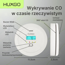 HUXGO® HXAC01 - Détecteur de monoxyde de carbone - Détecteur CO