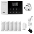 HUXGO® HXA005 - Funk Alarmanlage System WiFi + GSM mit 5x Bewegungsmelder PIR & 1x Fenster und Türsensor sensor | Kabellose Alarmanlage SET mit TUYA App