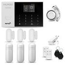 HUXGO® HXA005 - Funk Alarmanlage System WiFi + GSM 4G LTE mit 3x Bewegungsmelder PIR & 3x Fenster und Türsensor sensor | Kabellose Alarmanlage SET mit TUYA App