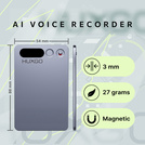 HUXGO® FW920E – Registratore vocale AI intelligente con trascrizione e traduzione in tempo reale