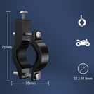 MBG line® BM PRO MH29A - Support universel en aluminium pour téléphone pour vélo, trottinette, moto avec rotation à 360°