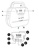 MBG line® Air Pump Car 1866 - Compresseur de voiture 12 V avec écran numérique, lumière LED et set d'adaptateurs