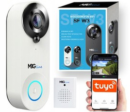 MBG line® SF W3 Blanco - Videoportero con sensor PIR - Compatible con la aplicación TUYA
