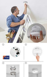 HUXGO® HXA433 Détecteur de fumée WiFi sans fil - Compatible avec l'application TUYA