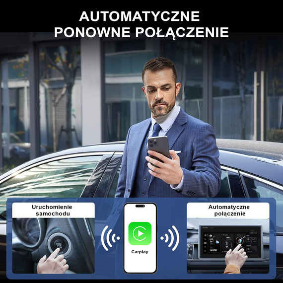 HUXGO® Adaptador inalámbrico CarPlay compatible con dispositivos Apple BY963A/C