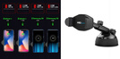 MBG line® HC33 - Supporto per auto con caricatore wireless per telefoni larghi da 55 a 88 mm