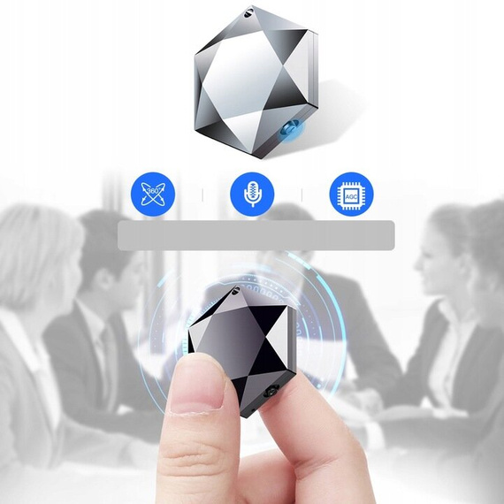 MBG Line® M6 16GB Mini-Sprachrekorder – Schlüsselanhänger / Anhänger mit Geräuscherkennung bis 1536 kbps