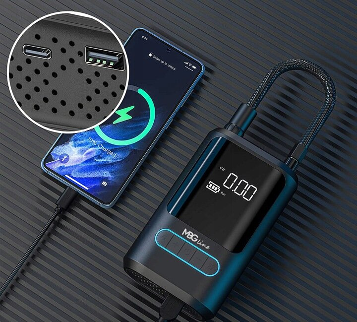 MBG Line 8466 PRO Bezprzewodowa pompka elektryczna z powerbankiem 4000 mAh – kompresor samochodowy i rowerowy pol_pl_Bezprzewodowy-Kompresor-Pompka-Elektryczna-Rowerowa-Samochodowa-MBG-line-8466-PRO-1607_4
