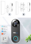 MBG line® SF W3 Negro - Videoportero con sensor PIR - Compatible con la aplicación TUYA