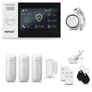 HUXGO® HXA007 - Wireless security system WiFi + GSM 4G LTE with 3x Motion Detector & 1x Door / window sensor | Home Alarm System SET with App TUYA