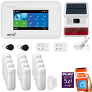 HUXGO® HXA006 - Wireless security system WiFi + GSM with 12x Motion Detector & 1x Door / window sensor with Wireless Siren | Home Alarm System SET with App TUYA