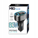 MBG line® PD79AD - Car charger with voltmeter - Cigarette lighter USB Adapter 