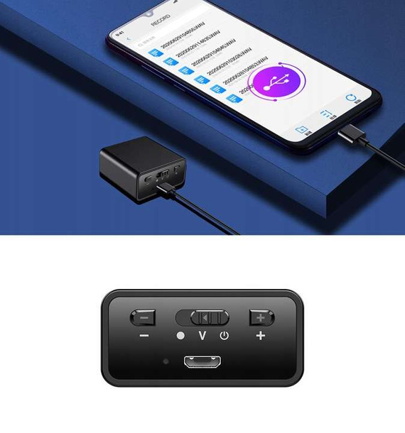 MBG line® Q65 32GB – registratore vocale discreto con magnete, rilevamento del suono e autonomia extra lunga