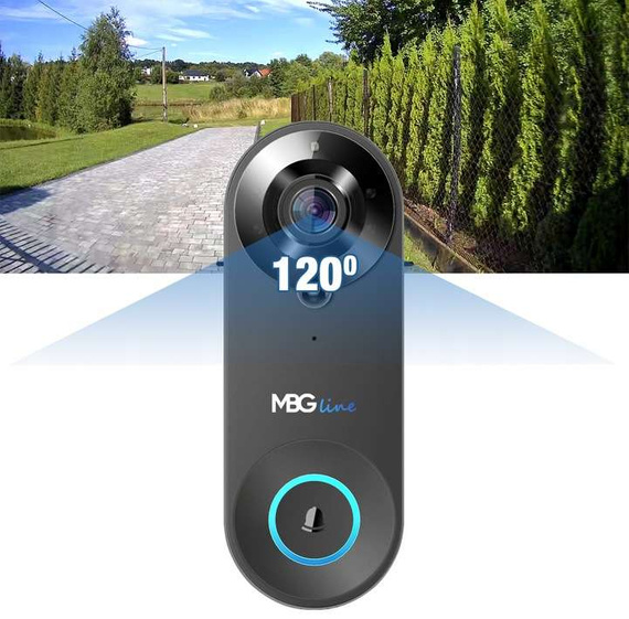 MBG line® SF W3 Negro - Videoportero con sensor PIR - Compatible con la aplicación TUYA