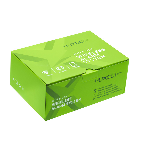 HUXGO® HXA007 - Sistema di allarme wireless WiFi + GSM 4G LTE con 1x Rilevatore di movimento & 7x Sensore per porte e finestre con Sirena senza fili | Allarme casa senza fili Kit con app TUYA