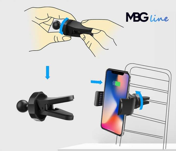 MBG line® X7+G73 - Auto-Ladegerät für Telefone mit einer Breite von 55 bis 88 mm
