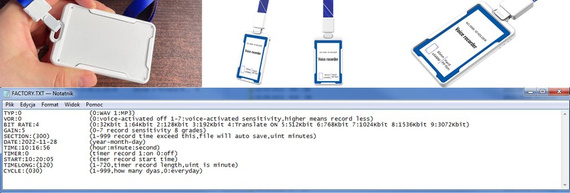MBG line® Mini Grabadora de Voz Espía en Forma de Credencial 32GB