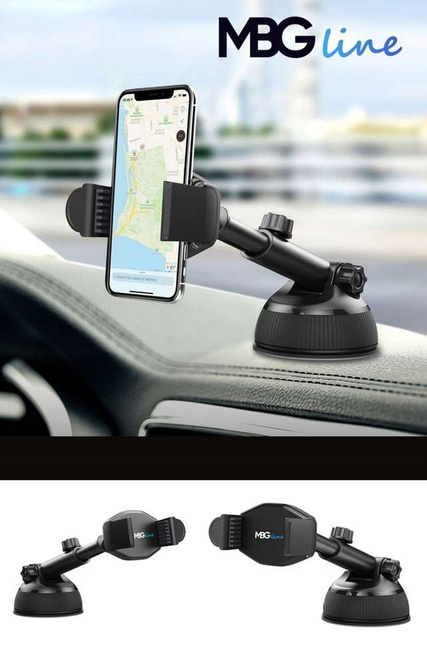 MBG line® HC33 - Supporto per auto con caricatore wireless per telefoni larghi da 55 a 88 mm
