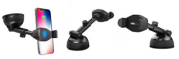MBG line® HC33 - Supporto per auto con caricatore wireless per telefoni larghi da 55 a 88 mm