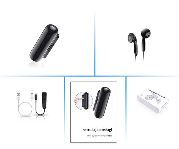 MBG line® Q65 – Mini-Spion-Diktiergerät 32 GB mit Geräuscherkennung