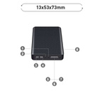 MBG line® Q85 – Mini Registratore Vocale 32 GB, fino a 300 ore di registrazione, rilevamento suoni, forte magnete