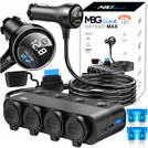 MBG line® HS75AD - 12V/24V Car Cigarette Lighter Splitter and USB Charger QC3.0 + Dual USB-C PD30W