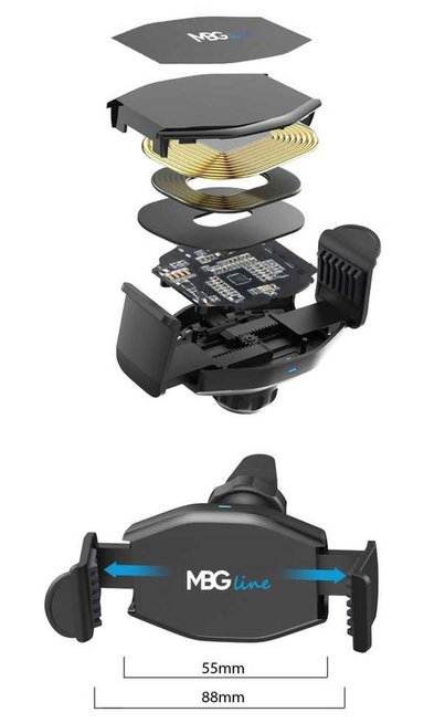 MBG line® X7+G73 - Auto-Ladegerät für Telefone mit einer Breite von 55 bis 88 mm