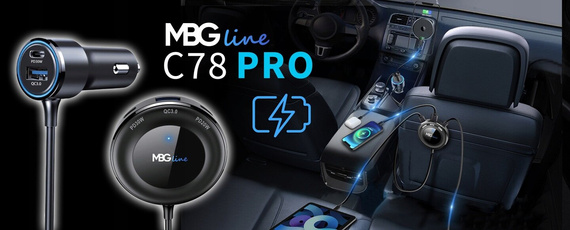 MBG line®  C78 PRO - Car quick charger - Cigsrette multiport charger with 5 USB ports