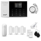 HUXGO® HXA005 - Sistema de seguridad inalámbrico WiFi + GSM con 1x detector de movimiento y 3x sensor para puerta / ventana | KIT de sistema de alarma para el hogar con App TUYA