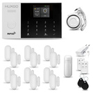 HUXGO® HXA005 - Wireless security system WiFi + GSM with 1x Motion Detector & 12x Door / window sensor | Home Alarm System SET with App TUYA