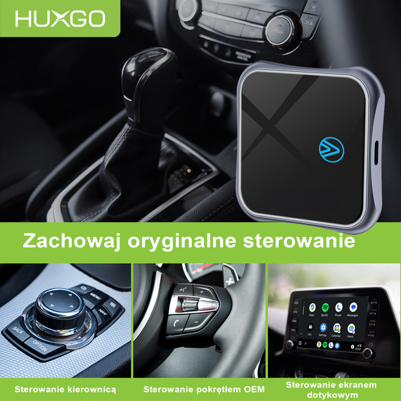 HUXGO® Wireless Adapter Android Auto, kompatibel mit Android-Smartphones BY963A/A
