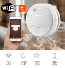 HUXGO® HXA433 Détecteur de fumée WiFi sans fil - Compatible avec l'application TUYA