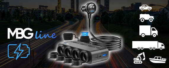 MBG line® HS75AD - 12V/24V Car Cigarette Lighter Splitter and USB Charger QC3.0 + Dual USB-C PD30W