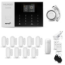 HUXGO® HXA005 - Funk Alarmanlage System WiFi + GSM 4G LTE mit 1x Bewegungsmelder PIR & 9x Fenster und Türsensor sensor | Kabellose Alarmanlage SET mit TUYA App