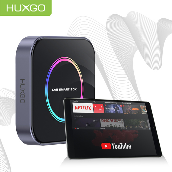 HUXGO® Adaptador inalámbrico 3-en-1 CarPlay y Android Auto compatible con dispositivos Apple y Android