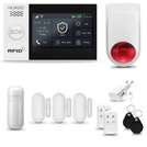 HUXGO® HXA007 - Wireless security system WiFi + GSM with 1x Motion Detector & 3x Door / window sensor with Wireless Siren | Home Alarm System SET with App TUYA