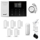HUXGO® HXA005 - Sistema di allarme wireless WiFi + GSM con 1x Rilevatore di movimento & 5x Sensore per porte e finestre | Allarme casa senza fili Kit con app TUYA
