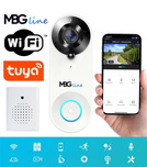 MBG line® SF W3 Blanc - Interphone vidéo avec capteur PIR - Compatible avec l'application TUYA