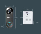 MBG line® SF W3 Black - Video intercom with PIR sensor - Door intercom compatible with TUYA app