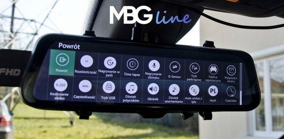 MBG line® HS900 Pro - Car mirror recorder - Pro Parking Camera on the road 2K + FHD