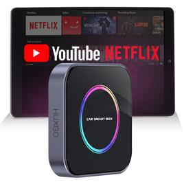 HUXGO® Adaptateur sans fil 3-en-1 CarPlay et Android Auto compatible avec les appareils Apple et Android